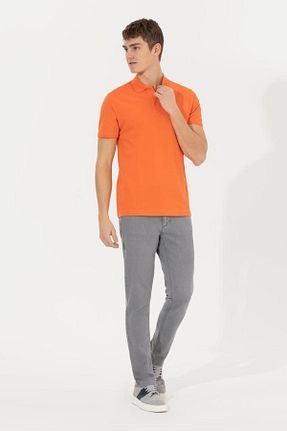 پولوشرت نارنجی مردانه %100 پنبه U.S. Polo Assn. - کد 891742776