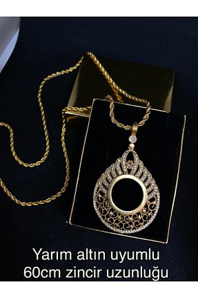 گردنبند جواهر طلائی زنانه روکش طلا MİRLANTİS AKSESUAR - کد 891817447