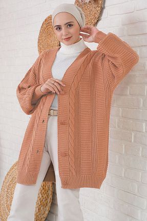 رویه حجاب قهوه ای زنانه اکریلیک Bigdart - کد 216662376
