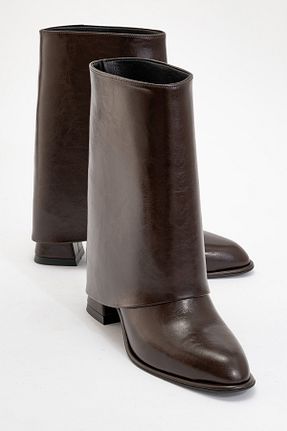 بوت / نیم بوت قهوه ای زنانه جیر luvishoes - کد 891357510
