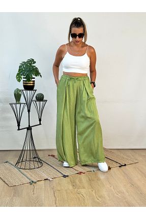 شلوار سبز زنانه LyocelلیترKarışımlı İTALYAN BUTİK - کد 890892210