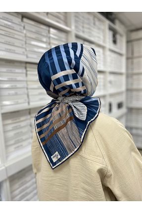 روسری آبی پلی استر Armine - کد 890803888