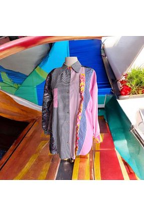 تونیک حجاب صورتی زنانه پنبه ای kıyı boutique - کد 891762087