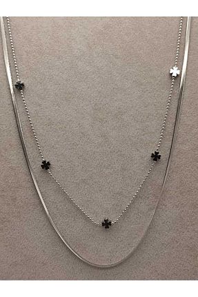 گردنبند استیل ( فولاد ) طوسی زنانه استیل (فولاد) TLSMACCESORIES - کد 890840190