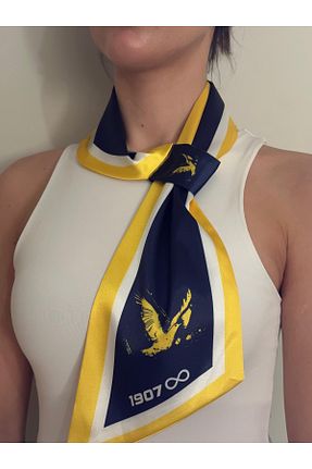 دستمال گردن زرد زنانه پلی استر ElevaGlam - کد 889934581