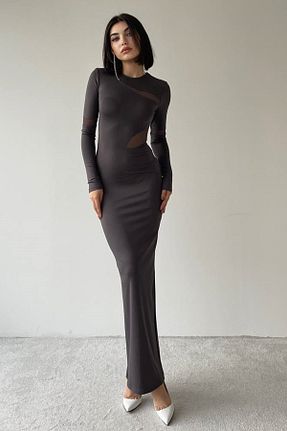 لباس طوسی زنانه بافتنی barış sülün lovebox - کد 890855509