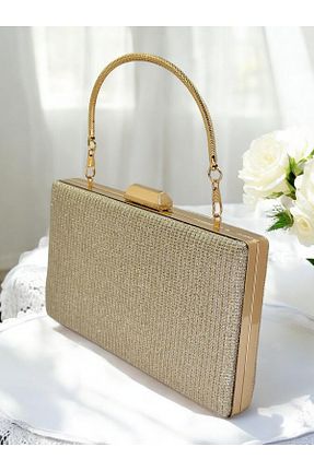کیف مجلسی طلائی زنانه فلزی Biçanta - کد 890857627