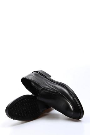 کفش کلاسیک مشکی مردانه چرم خالص TUGERDİ - کد 784463833