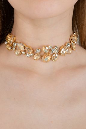 گردنبند جواهر طلائی زنانه زیرکن Furtek Aksesuar - کد 890903126
