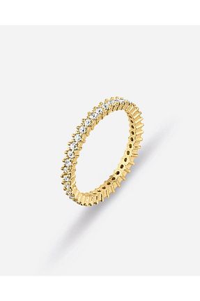 انگشتر نقره طلائی زنانه زیرکن MEKS PRIVE - کد 890905992