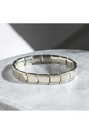دستبند استیل (فولاد) طوسی زنانه استیل ضد زنگ MİHMAN BUTİK - کد 890905988