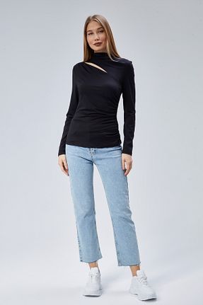 بلوز مشکی زنانه ساده Maison La Femme - کد 890906118