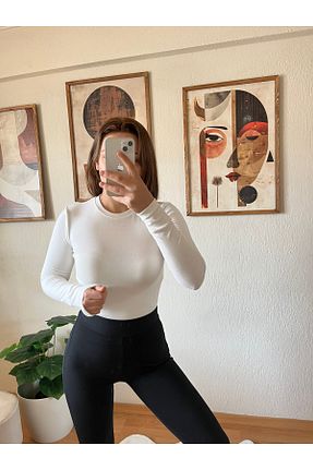 بلوز سفید زنانه ساده ENZO - کد 890915611