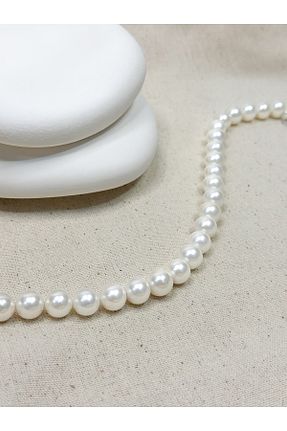 گردنبند مروارید سفید مروارید آب شیرین Zey Jewellery - کد 888418771