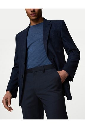 شلوار سرمه ای مردانه پشمی Marks & Spencer - کد 890951633