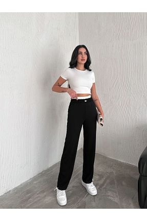 شلوار کرمگن مشکی زنانه Relaxed Noa Noa - کد 890960324