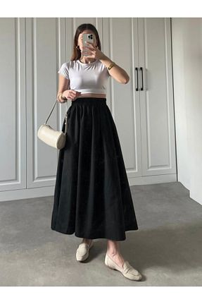 دامن مشکی زنانه پنبه ای BLUEPERYY - کد 890961790