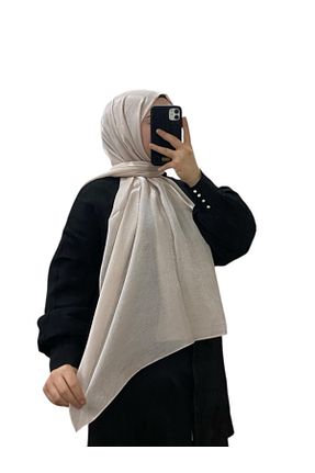 شال بژ زنانه پنبه پلی استر şehri şal - کد 890958660