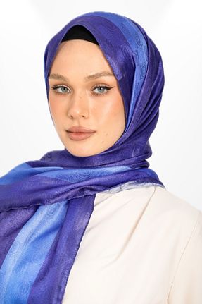 شال آبی زنانه پنبه ای hijabchi - کد 890988033