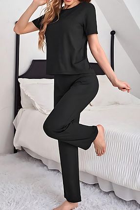 ست لباس راحتی مشکی زنانه ساده Rasabeauty - کد 846245401