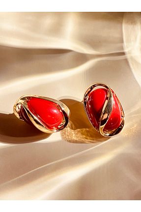 گوشواره جواهر قرمز سنگ طبیعی Wisstoria Collections - کد 891023991