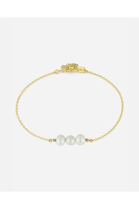 دستبند نقره طلائی زنانه 925 عیار MEKS PRIVE - کد 891026650