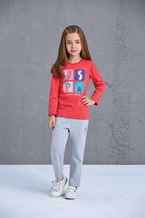 ست لباس راحتی صورتی بچه گانه لیسانس دار	 U.S. Polo Assn. - کد 3523622