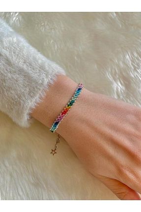 دستبند جواهر زرد زنانه منجق Beykan - کد 147462506