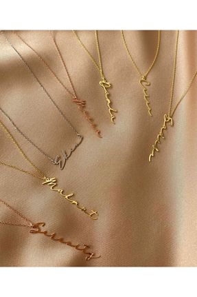 گردنبند نقره طلائی زنانه 925 عیار MUDİ GÜMÜŞ - کد 72210500