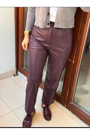 شلوار زرشکی زنانه پاچه ساده Marka - کد 890865190