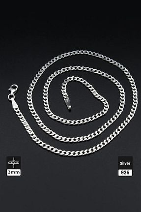 گردنبند نقره رنگی مردانه 925 عیار Mios Silver - کد 813666493