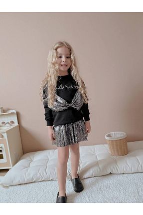 ست بالاتنه و پائین تنه مشکی بچه گانه بافتنی ARBİ kids - کد 892248864
