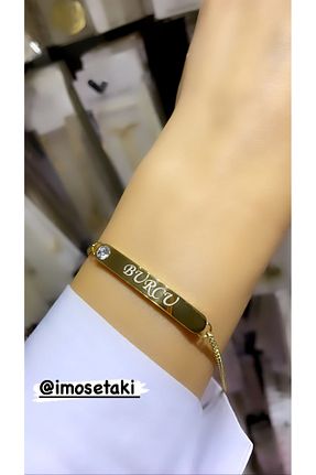 دستبند استیل (فولاد) طلائی زنانه استیل (فولاد) İMOSE TAKI - کد 891124672