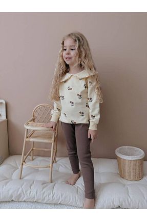 ست بالاتنه و پائین تنه قهوه ای بچه گانه بافت YİGİT BUTİK - کد 892138071