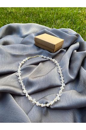 گردنبند جواهر سفید زنانه مروارید Özman Butik - کد 891176602