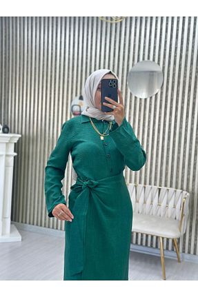 ست بالاتنه و پائین تنه سبز زنانه بافتنی Moda Krash - کد 891219401