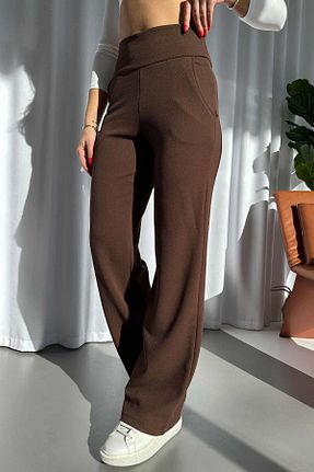 شلوار قهوه ای زنانه پارچه Mine Tan Butik - کد 891231100