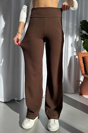شلوار قهوه ای زنانه پارچه Mine Tan Butik - کد 891231100