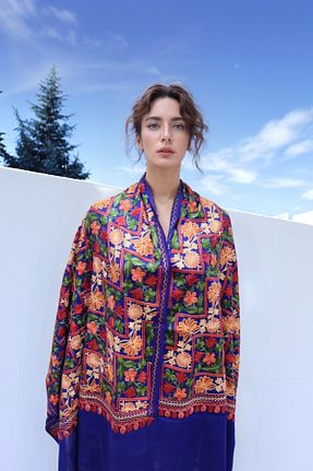 شال رنگی زنانه onliecraft - کد 876713005