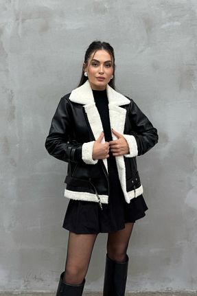 کاپشن مشکی زنانه بیکر msm fashion - کد 880671015