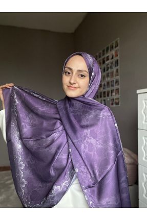 شال بنفش زنانه ابریشم MODA - کد 891285407