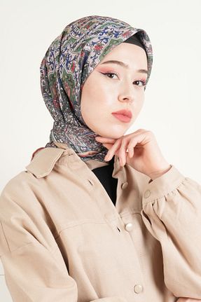 روسری بژ پلی استر 03KIZKULESITEKS - کد 891357982