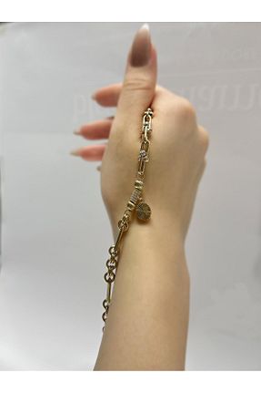 دستبند طلا زرد زنانه 14 عیار Niferkuyumculuk - کد 892353646