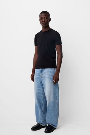 شلوار جین آبی مردانه رگولار Bershka - کد 891367126