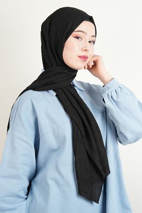 شال مشکی زنانه پنبه ای 03KIZKULESITEKS - کد 891371158