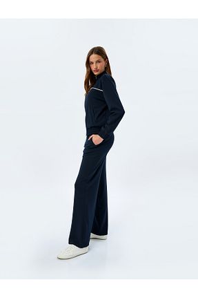 شلوار کرمگن سرمه ای زنانه Relaxed Koton - کد 891407374