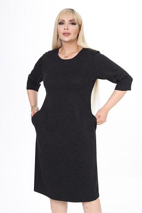 لباس سایز بزرگ طوسی زنانه مخلوط پلی استر modayız - کد 780860190