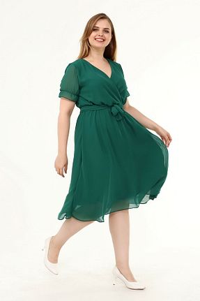 لباس سایز بزرگ سبز زنانه پلی اورتان modayız - کد 129844743