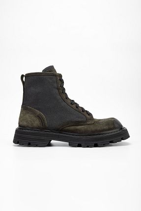 بوت / نیم بوت خاکی مردانه چرم خالص Valmenti - کد 792803505