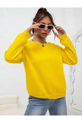 سوئیشرت زرد زنانه ساده POLO BONETTA - کد 891432869